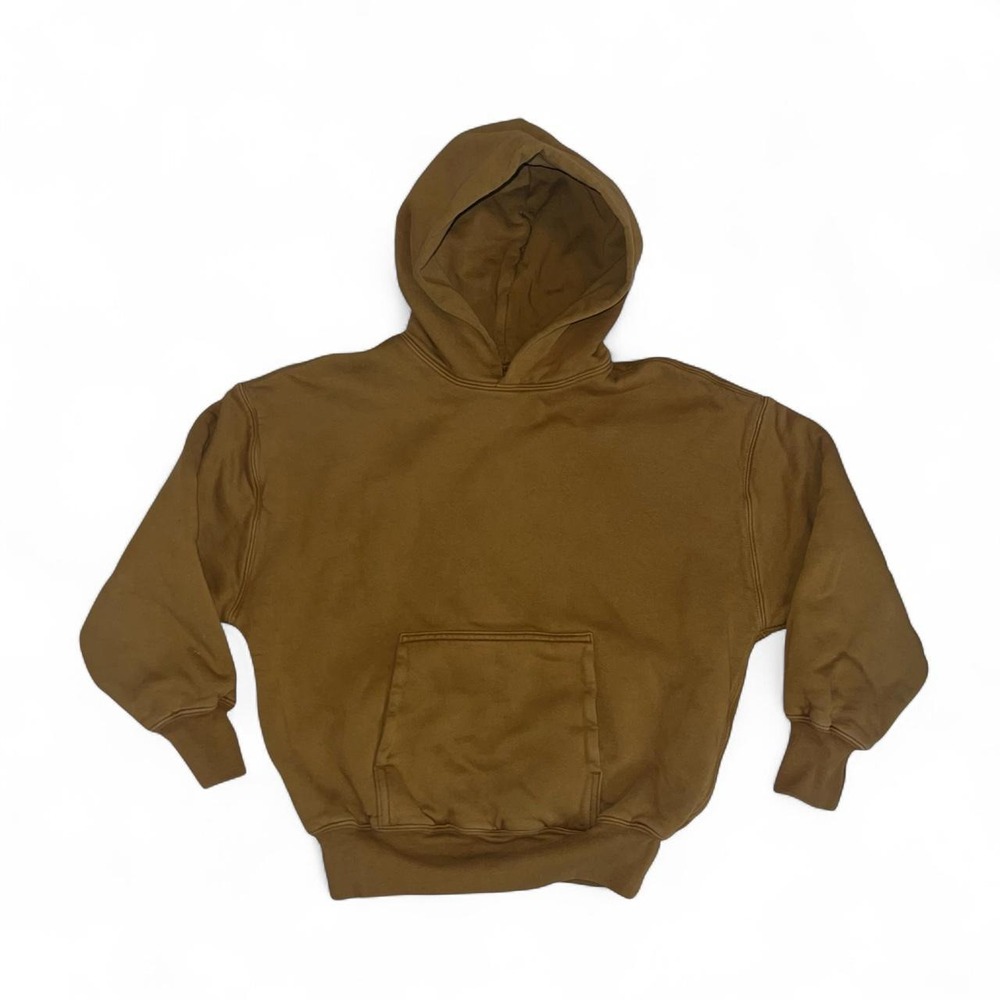YZY Yeezy Gap Kids Brown Hoodie Youth L 10-11 100% Cotton Kangaroo Pocket